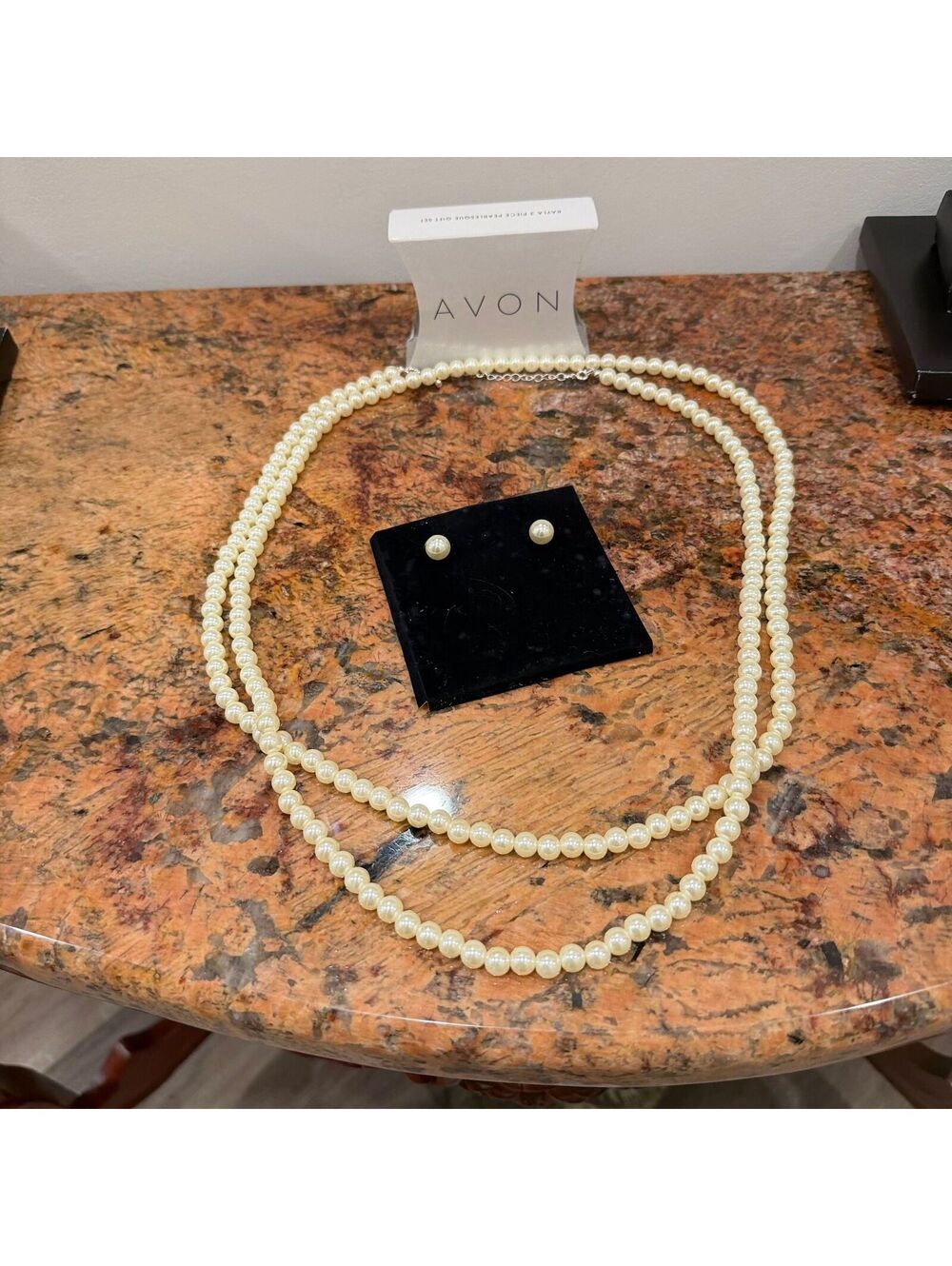 Avon Faux Pearl Jewelry Set